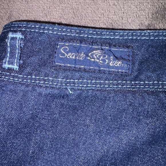 Seattle Blues Vintage Size 14 Ultra High Rise Wide Leg Straight Jeans - Picture 13 of 13